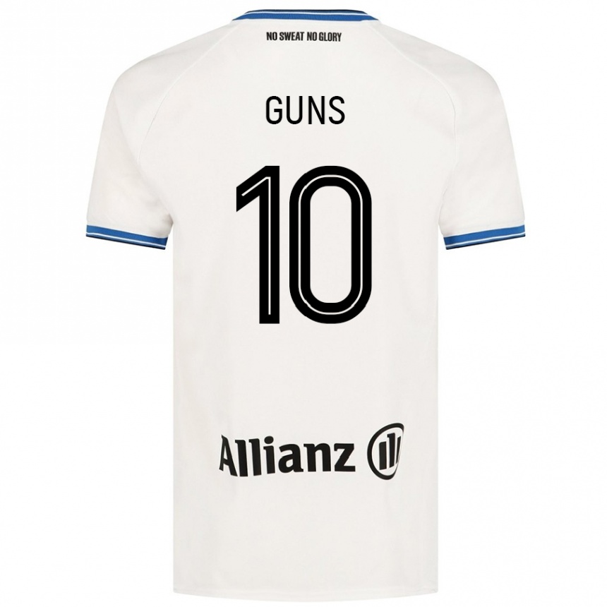 Kinder Fußball Celien Guns #10 Weiß Auswärtstrikot Trikot 2024/25 T-Shirt Luxemburg