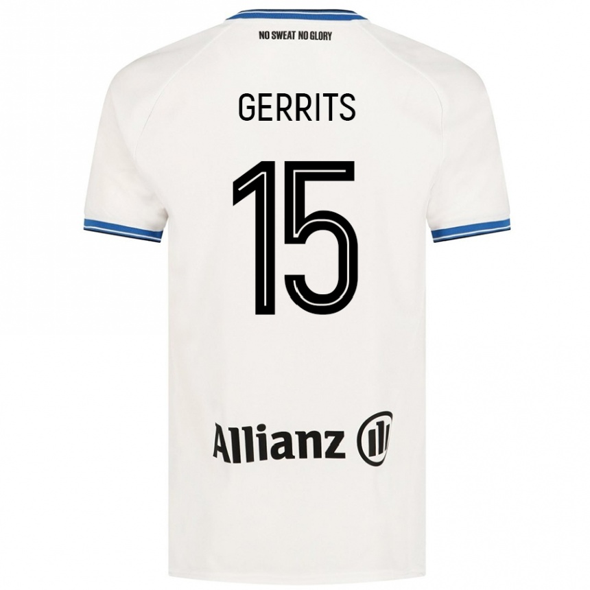 Kinder Fußball Melanie Gerrits #15 Weiß Auswärtstrikot Trikot 2024/25 T-Shirt Luxemburg