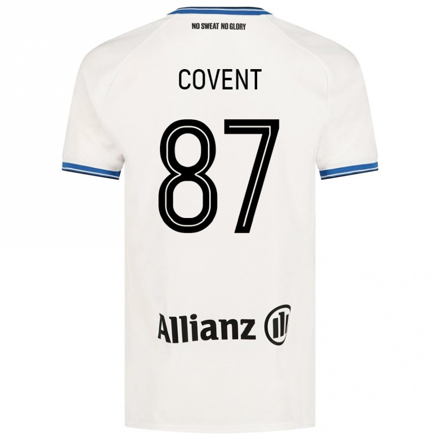 Kinder Fußball Jorijn Covent #87 Weiß Auswärtstrikot Trikot 2024/25 T-Shirt Luxemburg