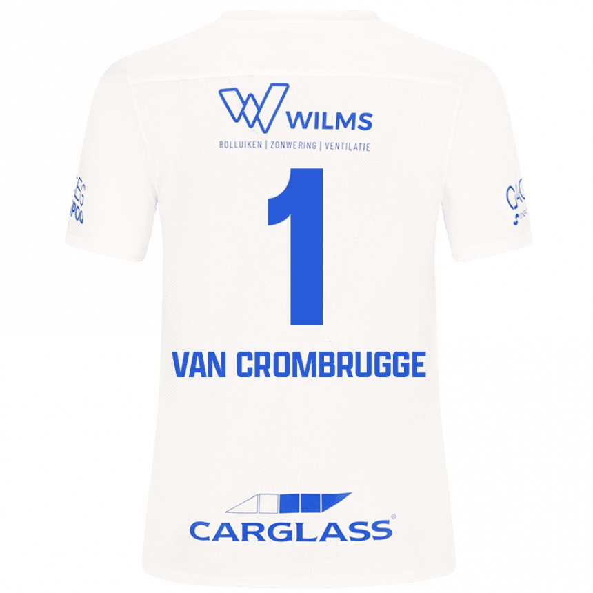 Kinder Fußball Hendrik Van Crombrugge #1 Weiß Auswärtstrikot Trikot 2024/25 T-Shirt Luxemburg