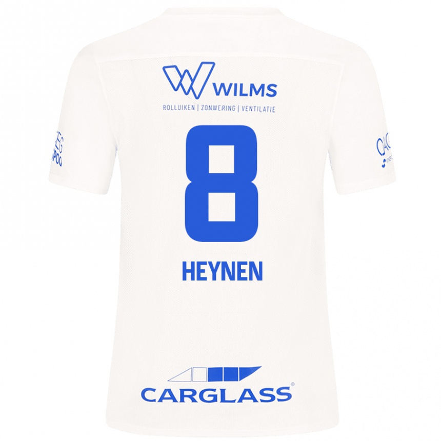 Kinder Fußball Bryan Heynen #8 Weiß Auswärtstrikot Trikot 2024/25 T-Shirt Luxemburg