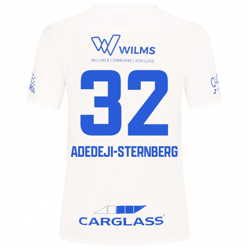 Kinder Fußball Noah Adedeji-Sternberg #32 Weiß Auswärtstrikot Trikot 2024/25 T-Shirt Luxemburg