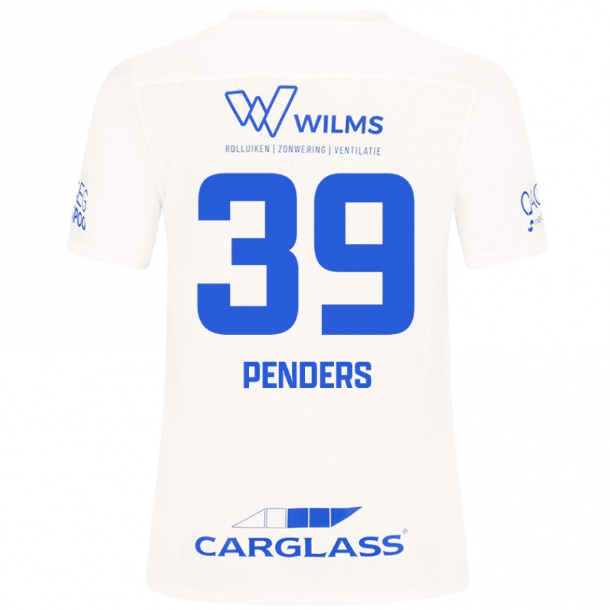 Kinder Fußball Mike Penders #39 Weiß Auswärtstrikot Trikot 2024/25 T-Shirt Luxemburg