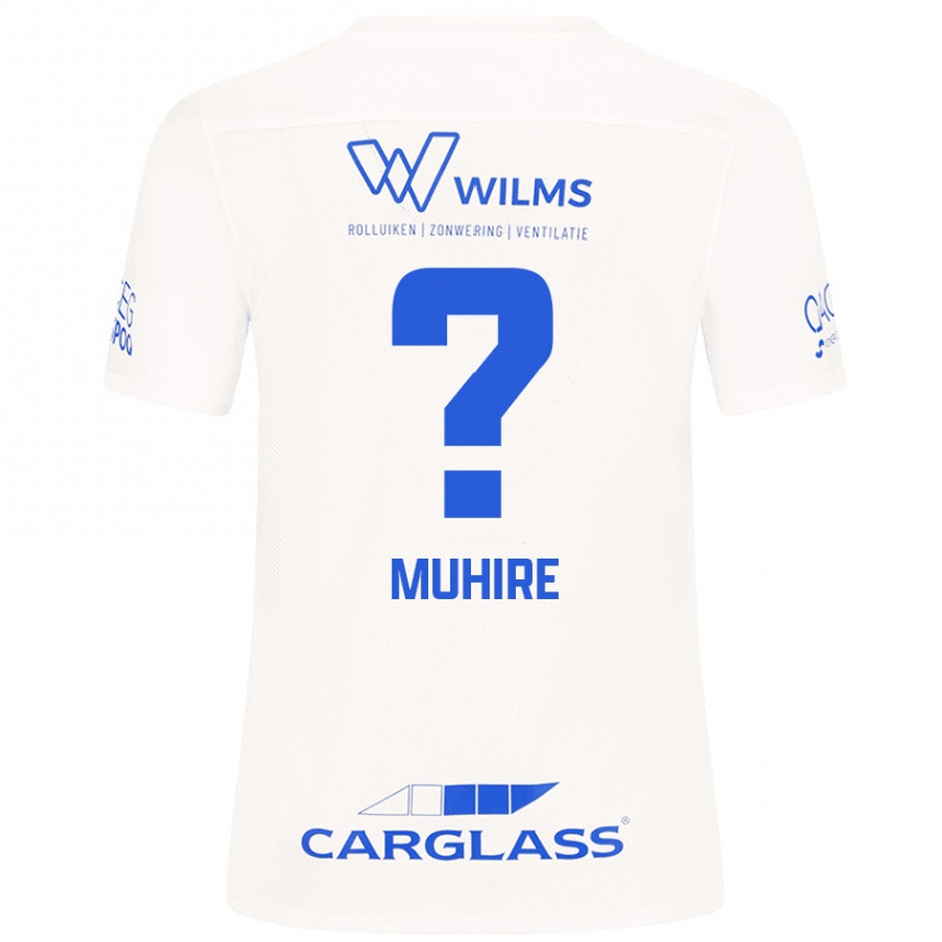 Kinder Fußball Ian-Confiance Muhire #0 Weiß Auswärtstrikot Trikot 2024/25 T-Shirt Luxemburg