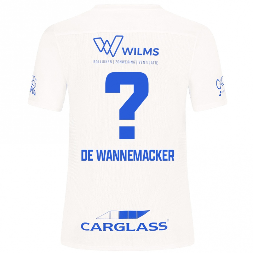 Kinder Fußball August De Wannemacker #0 Weiß Auswärtstrikot Trikot 2024/25 T-Shirt Luxemburg