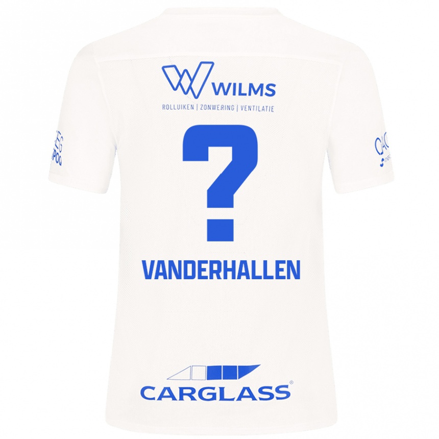 Kinder Fußball Yari Vanderhallen #0 Weiß Auswärtstrikot Trikot 2024/25 T-Shirt Luxemburg