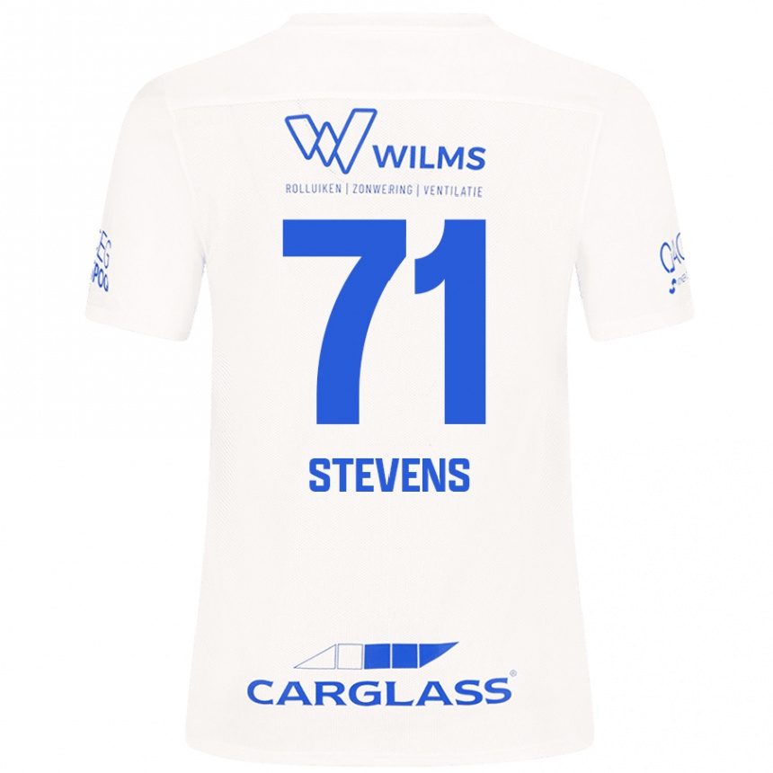 Kinder Fußball Brent Stevens #71 Weiß Auswärtstrikot Trikot 2024/25 T-Shirt Luxemburg