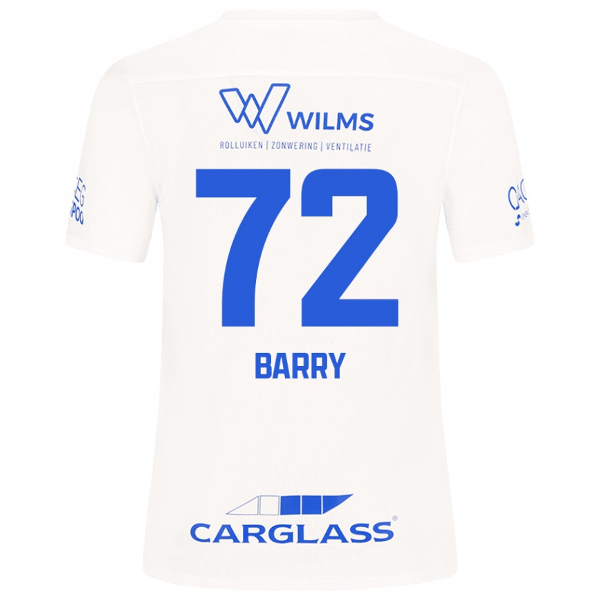 Kinder Fußball Alpha Barry #72 Weiß Auswärtstrikot Trikot 2024/25 T-Shirt Luxemburg