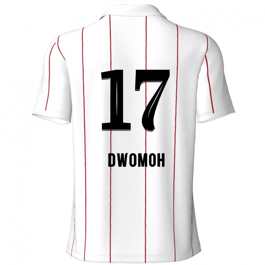 Kinder Fußball Pierre Dwomoh #17 Weiß Schwarz Auswärtstrikot Trikot 2024/25 T-Shirt Luxemburg