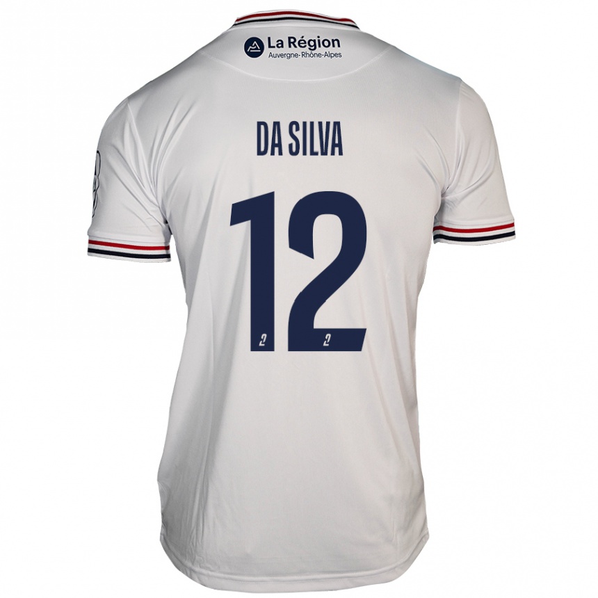 Kinder Fußball Damien Da Silva #12 Weiß Auswärtstrikot Trikot 2024/25 T-Shirt Luxemburg