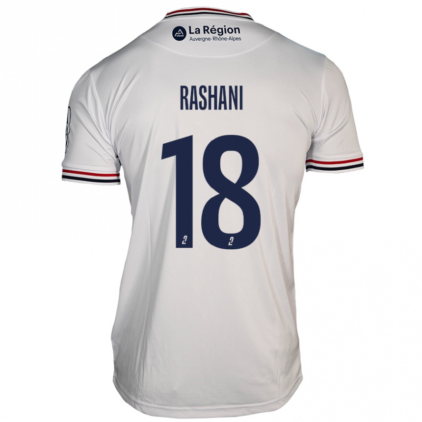 Kinder Fußball Elbasan Rashani #18 Weiß Auswärtstrikot Trikot 2024/25 T-Shirt Luxemburg