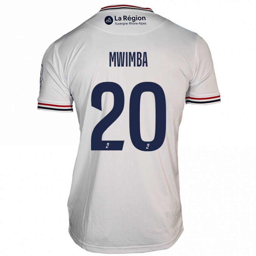 Kinder Fußball Josué Mwimba Isala #20 Weiß Auswärtstrikot Trikot 2024/25 T-Shirt Luxemburg