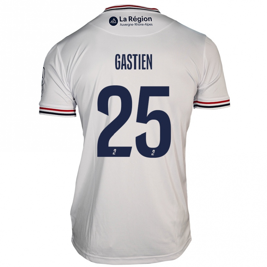 Kinder Fußball Johan Gastien #25 Weiß Auswärtstrikot Trikot 2024/25 T-Shirt Luxemburg