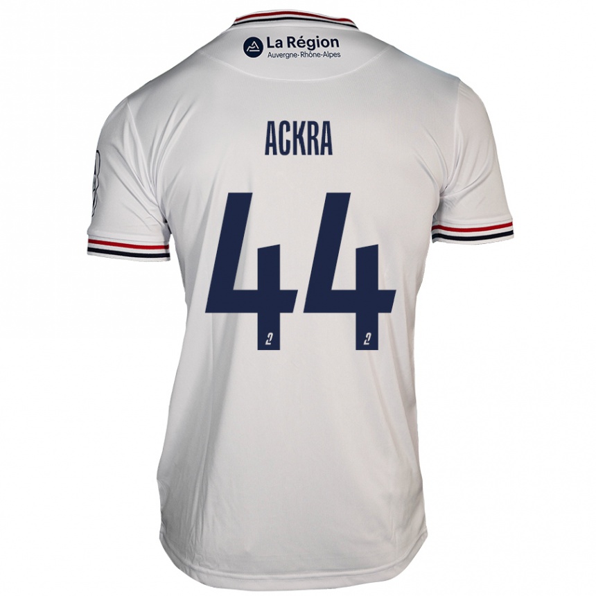 Kinder Fußball Allan Ackra #44 Weiß Auswärtstrikot Trikot 2024/25 T-Shirt Luxemburg