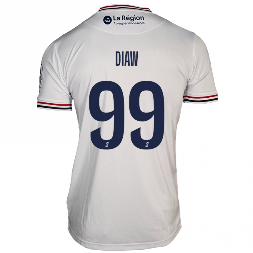 Kinder Fußball Mory Diaw #99 Weiß Auswärtstrikot Trikot 2024/25 T-Shirt Luxemburg