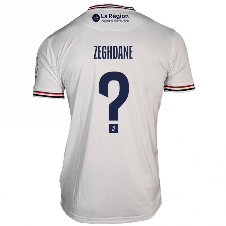 Kinder Fußball Merwan Zeghdane #0 Weiß Auswärtstrikot Trikot 2024/25 T-Shirt Luxemburg