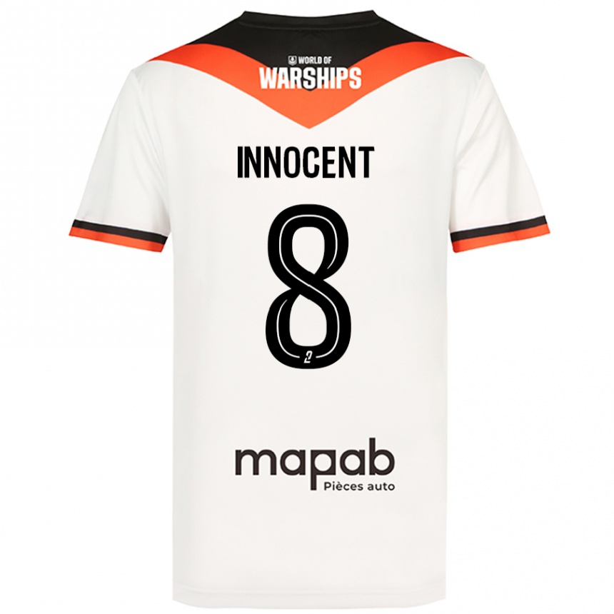 Kinder Fußball Bonke Innocent #8 Weiß Auswärtstrikot Trikot 2024/25 T-Shirt Luxemburg