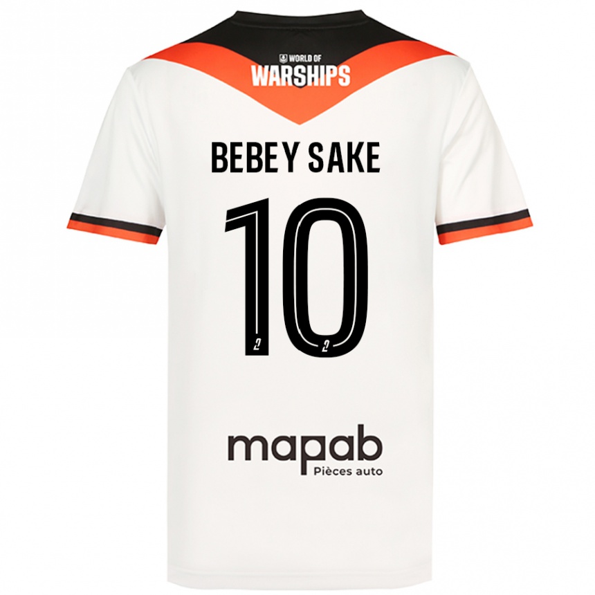 Kinder Fußball Mattéo Bebey Sake #10 Weiß Auswärtstrikot Trikot 2024/25 T-Shirt Luxemburg