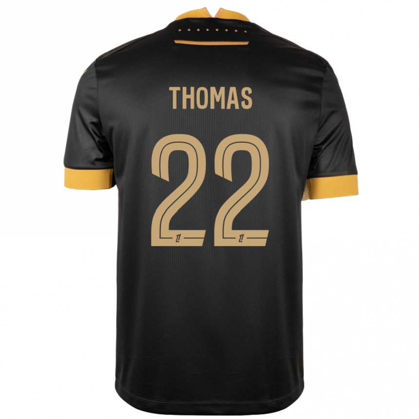 Kinder Fußball Sorba Thomas #22 Schwarz Braun Auswärtstrikot Trikot 2024/25 T-Shirt Luxemburg