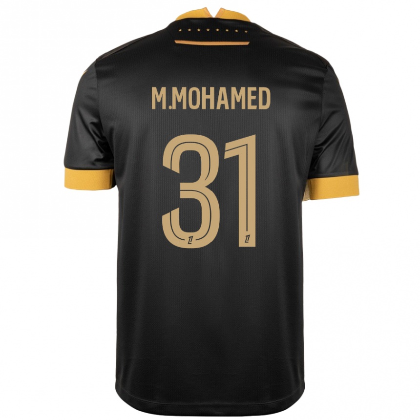 Kinder Fußball Mostafa Mohamed #31 Schwarz Braun Auswärtstrikot Trikot 2024/25 T-Shirt Luxemburg