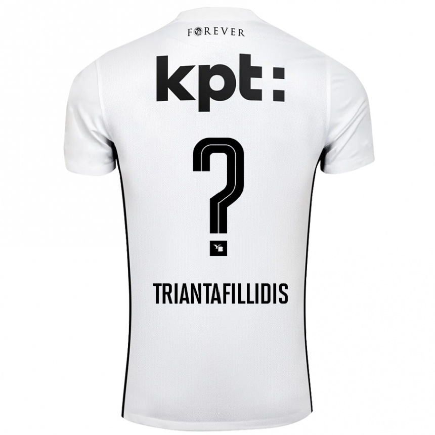 Kinder Fußball Nevin Triantafillidis #0 Weiß Schwarz Auswärtstrikot Trikot 2024/25 T-Shirt Luxemburg