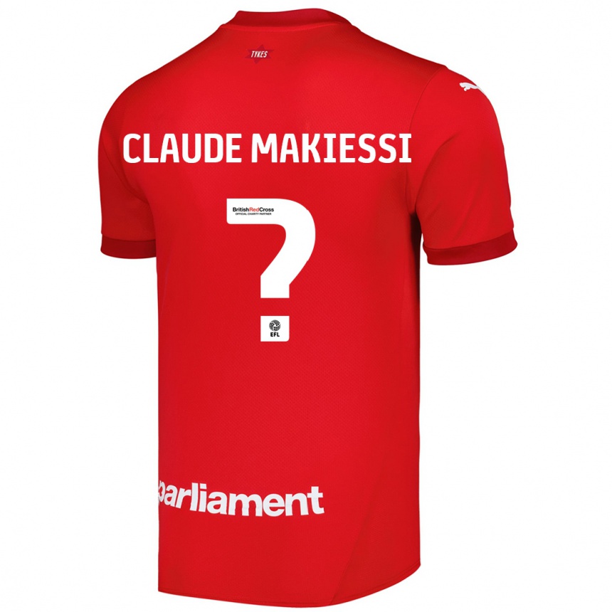 Herren Fußball Jean Claude Makiessi #0 Rot Heimtrikot Trikot 2024/25 T-Shirt Luxemburg