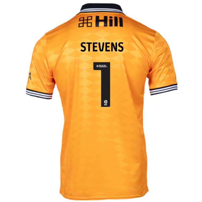 Herren Fußball Jack Stevens #1 Orange Heimtrikot Trikot 2024/25 T-Shirt Luxemburg