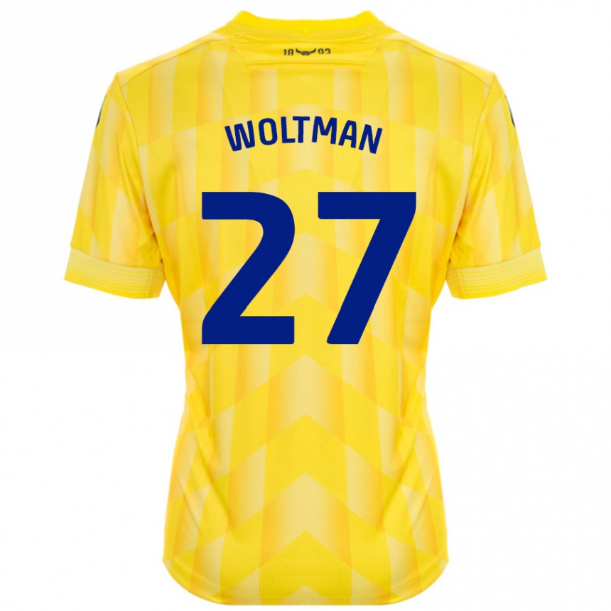 Herren Fußball Max Woltman #27 Gelb Heimtrikot Trikot 2024/25 T-Shirt Luxemburg