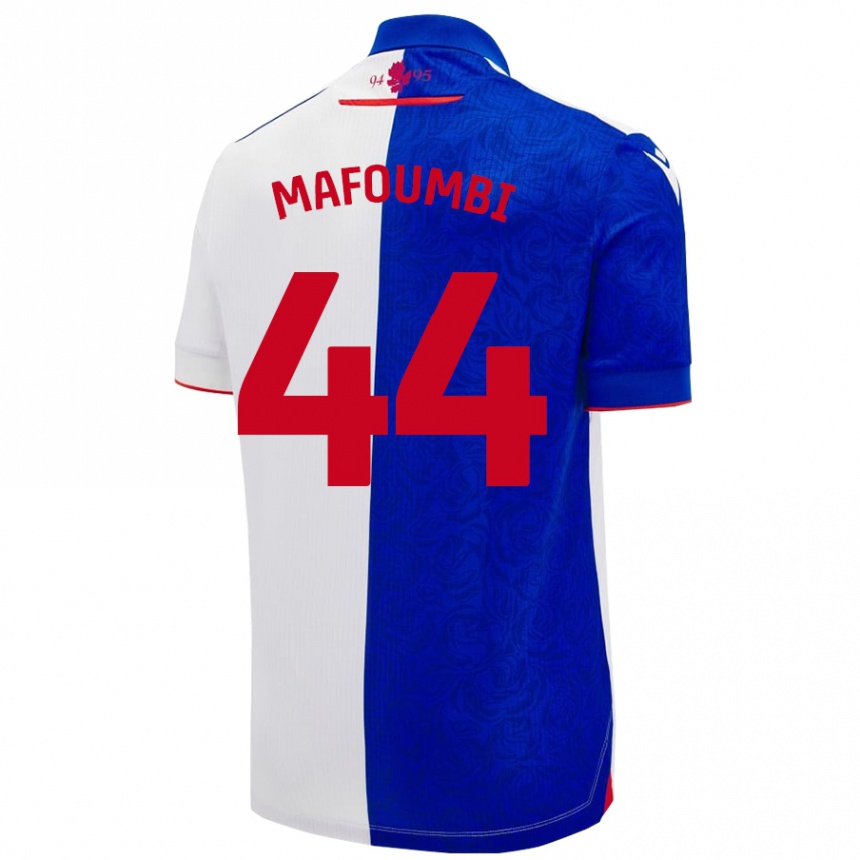 Herren Fußball Exaucé Mafoumbi #44 Himmelblau Weiß Heimtrikot Trikot 2024/25 T-Shirt Luxemburg