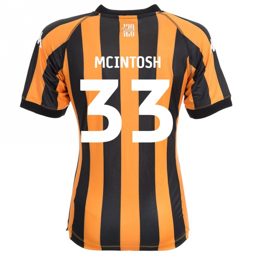 Herren Fußball Lucy Mcintosh #33 Schwarz Bernstein Heimtrikot Trikot 2024/25 T-Shirt Luxemburg