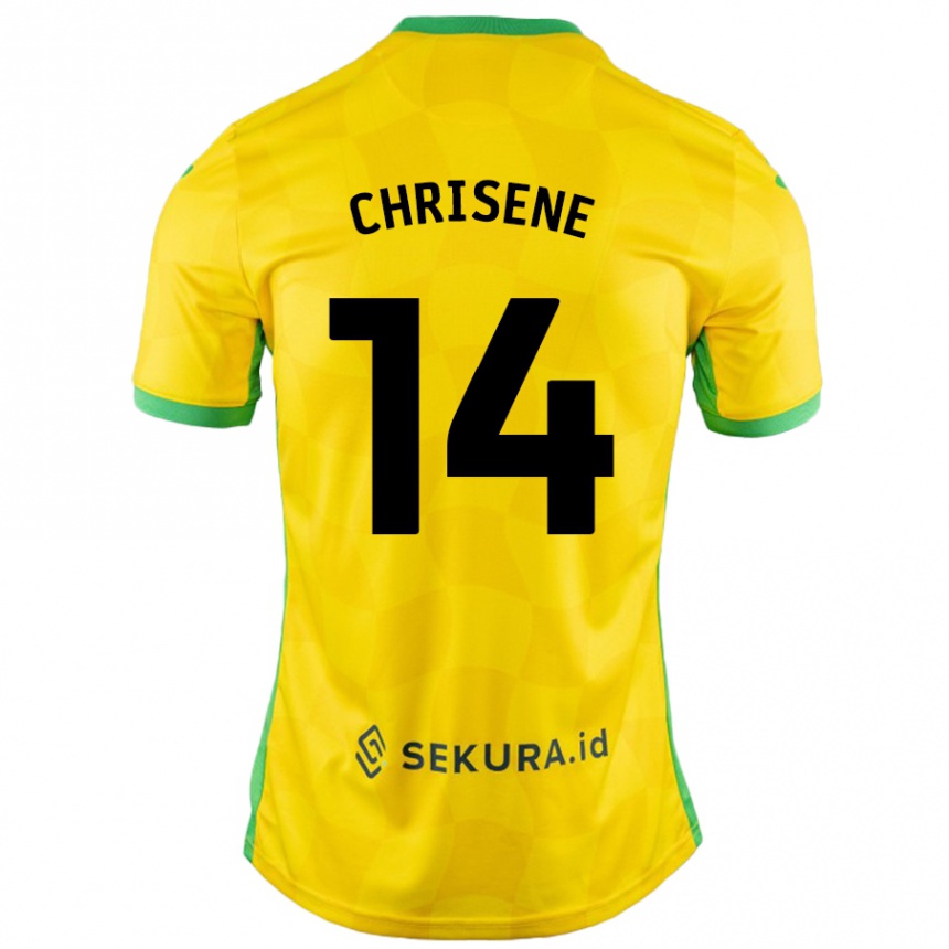 Herren Fußball Ben Chrisene #14 Gelb Grün Heimtrikot Trikot 2024/25 T-Shirt Luxemburg