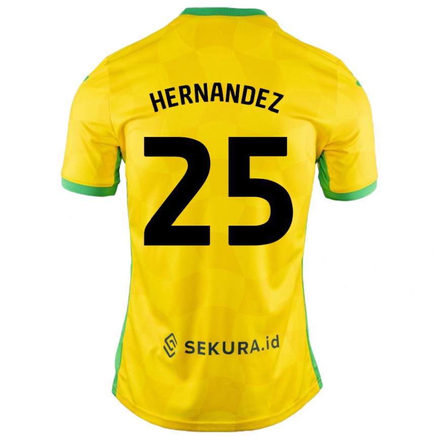 Herren Fußball Onel Hernández #25 Gelb Grün Heimtrikot Trikot 2024/25 T-Shirt Luxemburg