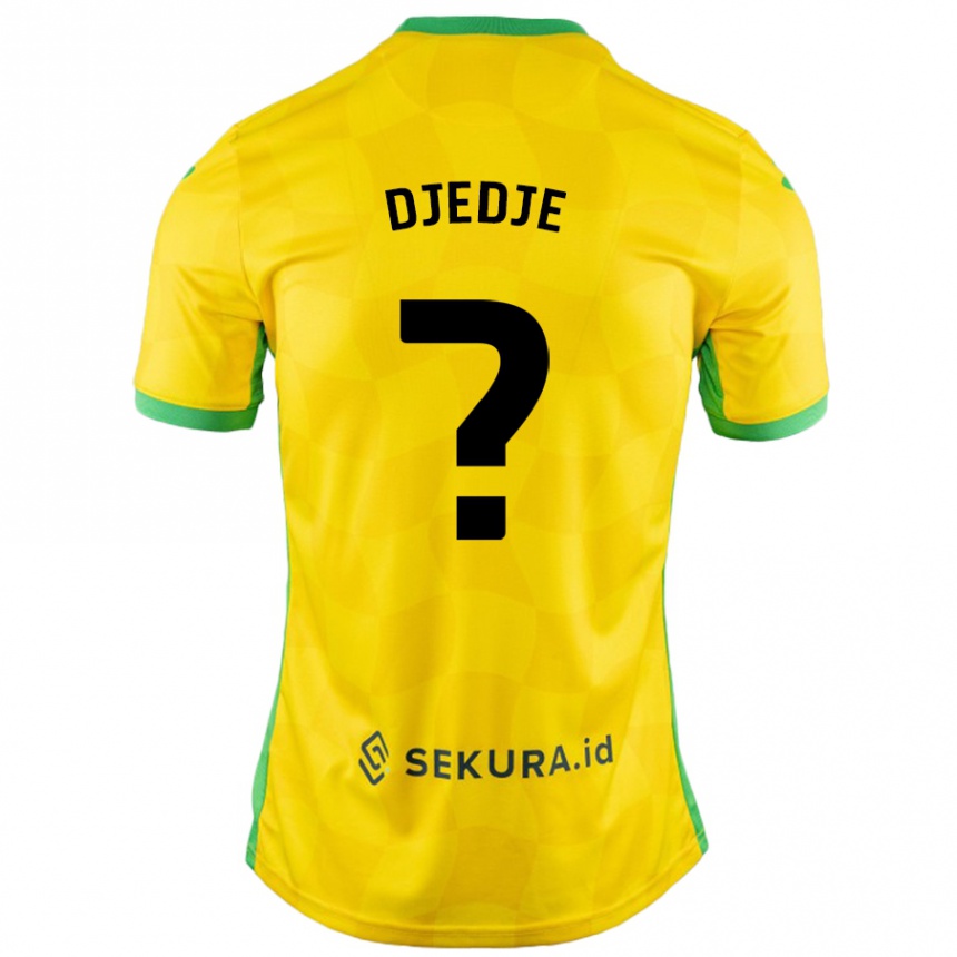 Herren Fußball Uriah Djedje #0 Gelb Grün Heimtrikot Trikot 2024/25 T-Shirt Luxemburg