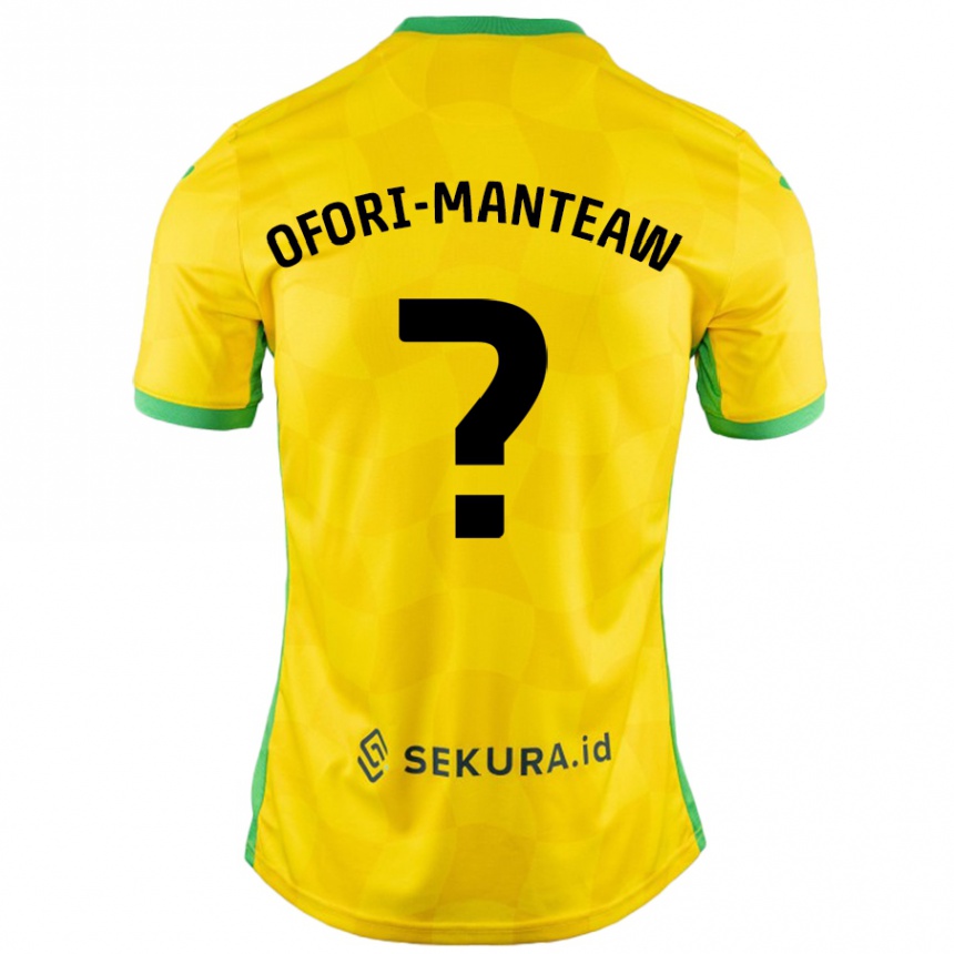 Herren Fußball Lloyd Ofori-Manteaw #0 Gelb Grün Heimtrikot Trikot 2024/25 T-Shirt Luxemburg