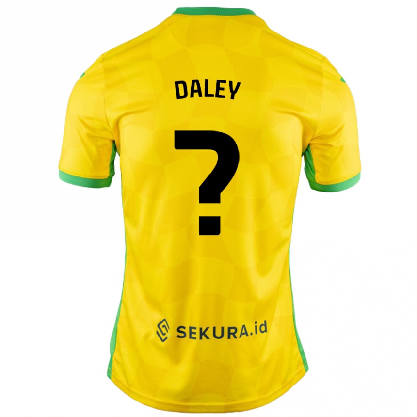 Herren Fußball Damari Daley #0 Gelb Grün Heimtrikot Trikot 2024/25 T-Shirt Luxemburg