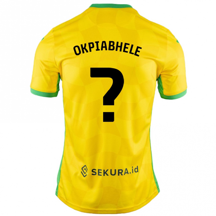 Herren Fußball Oser Okpiabhele #0 Gelb Grün Heimtrikot Trikot 2024/25 T-Shirt Luxemburg