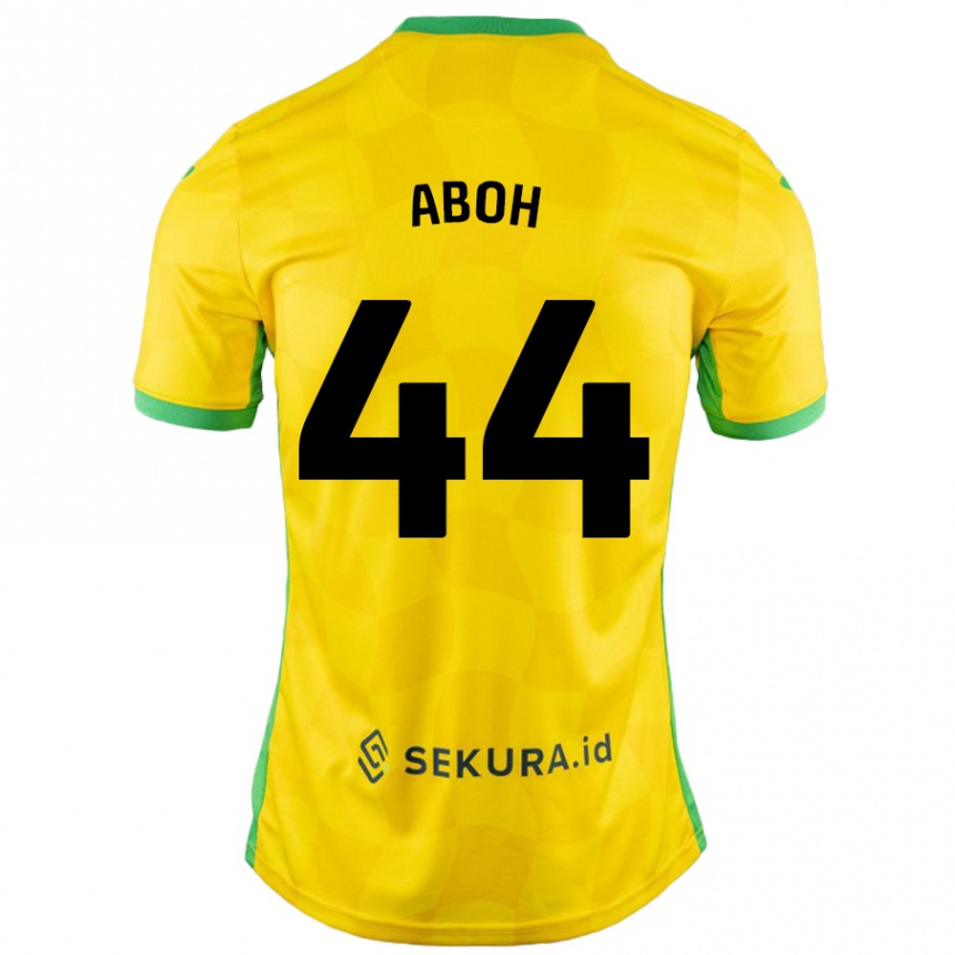 Herren Fußball Ken Aboh #44 Gelb Grün Heimtrikot Trikot 2024/25 T-Shirt Luxemburg