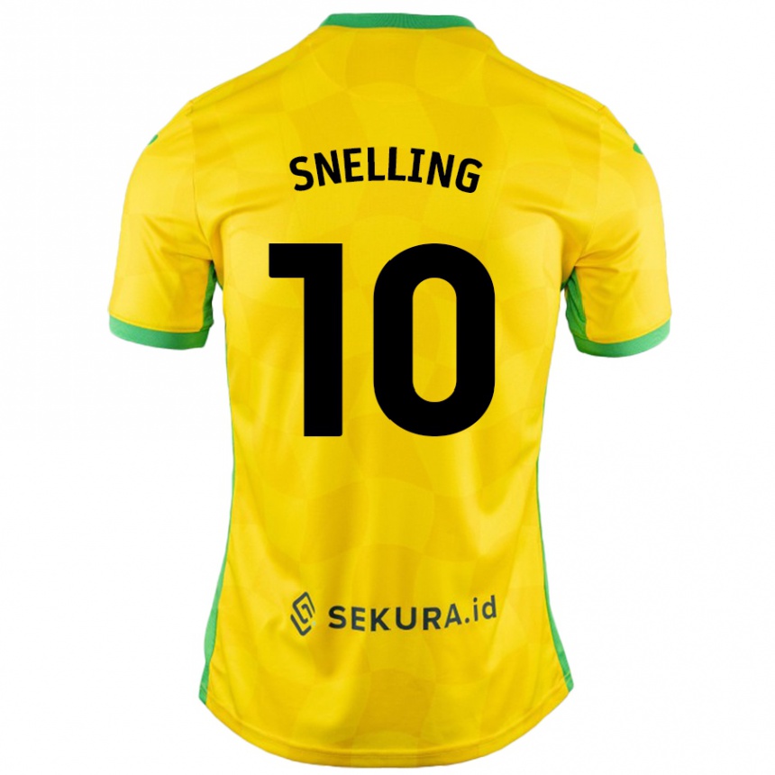 Herren Fußball Natasha Snelling #10 Gelb Grün Heimtrikot Trikot 2024/25 T-Shirt Luxemburg