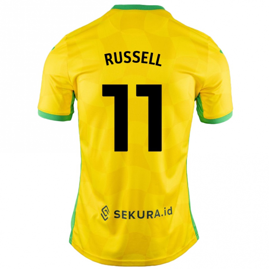 Herren Fußball Rebecca Russell #11 Gelb Grün Heimtrikot Trikot 2024/25 T-Shirt Luxemburg