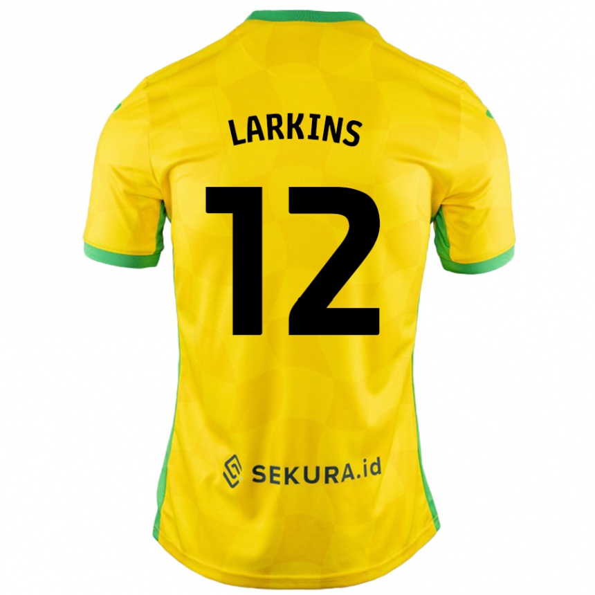 Herren Fußball Anna Larkins #12 Gelb Grün Heimtrikot Trikot 2024/25 T-Shirt Luxemburg