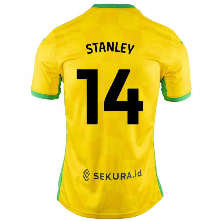 Herren Fußball Kathryn Stanley #14 Gelb Grün Heimtrikot Trikot 2024/25 T-Shirt Luxemburg