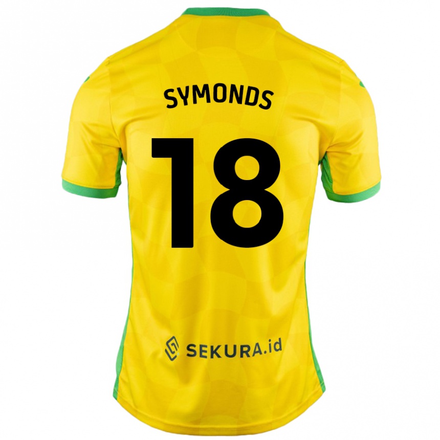 Herren Fußball Freya Symonds #18 Gelb Grün Heimtrikot Trikot 2024/25 T-Shirt Luxemburg