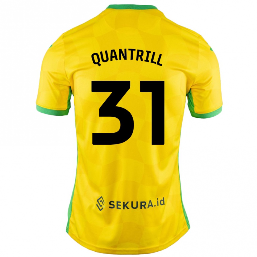 Herren Fußball Sarah Quantrill #31 Gelb Grün Heimtrikot Trikot 2024/25 T-Shirt Luxemburg