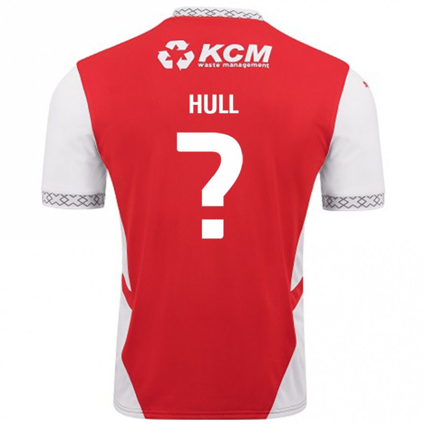 Herren Fußball Jake Hull #0 Rot Weiß Heimtrikot Trikot 2024/25 T-Shirt Luxemburg