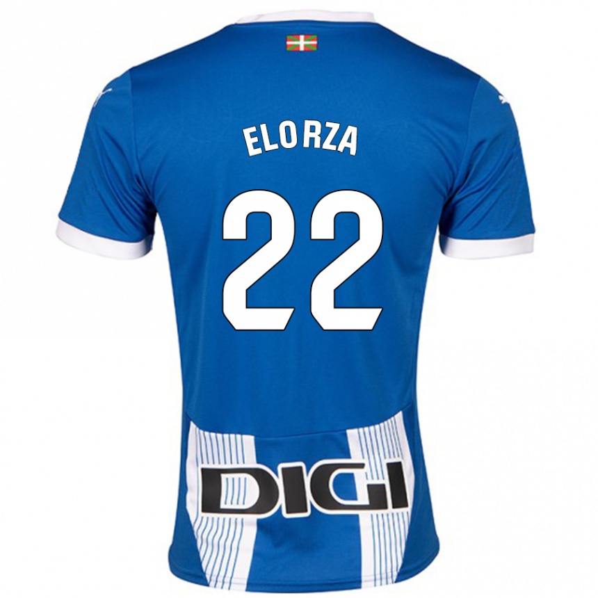 Herren Fußball Sheila Elorza #22 Blau Heimtrikot Trikot 2024/25 T-Shirt Luxemburg