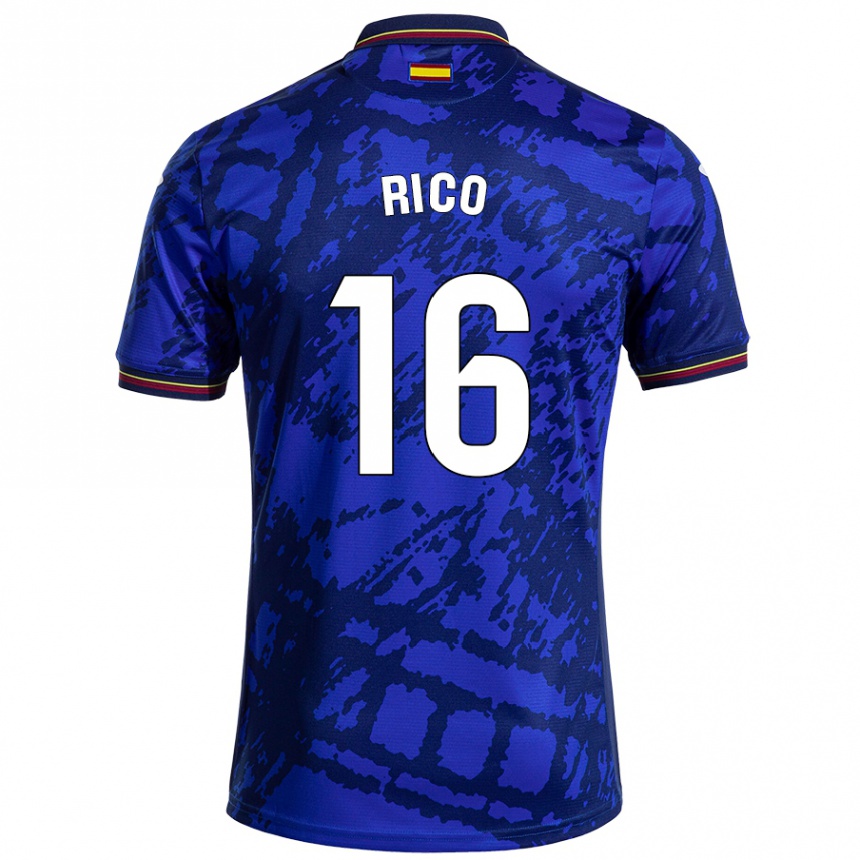 Herren Fußball Diego Rico #16 Dunkleres Blau Heimtrikot Trikot 2024/25 T-Shirt Luxemburg