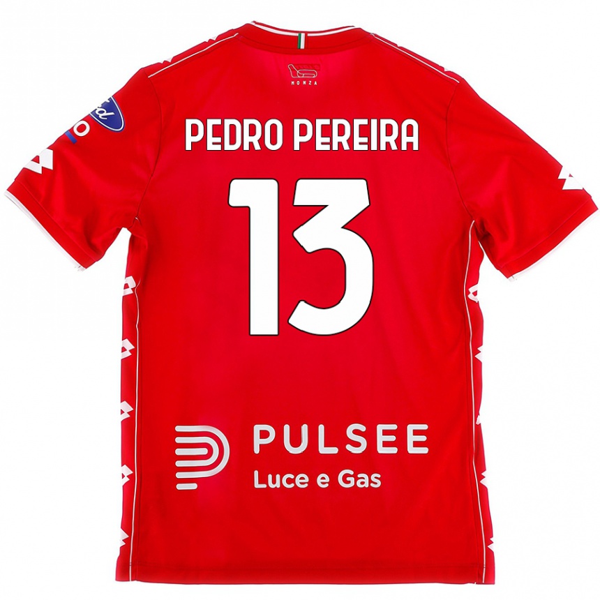 Herren Fußball Pedro Pereira #13 Rot Weiß Heimtrikot Trikot 2024/25 T-Shirt Luxemburg