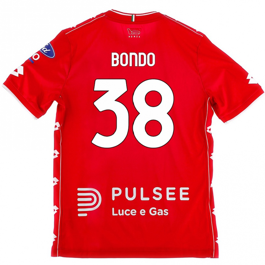 Herren Fußball Warren Bondo #38 Rot Weiß Heimtrikot Trikot 2024/25 T-Shirt Luxemburg