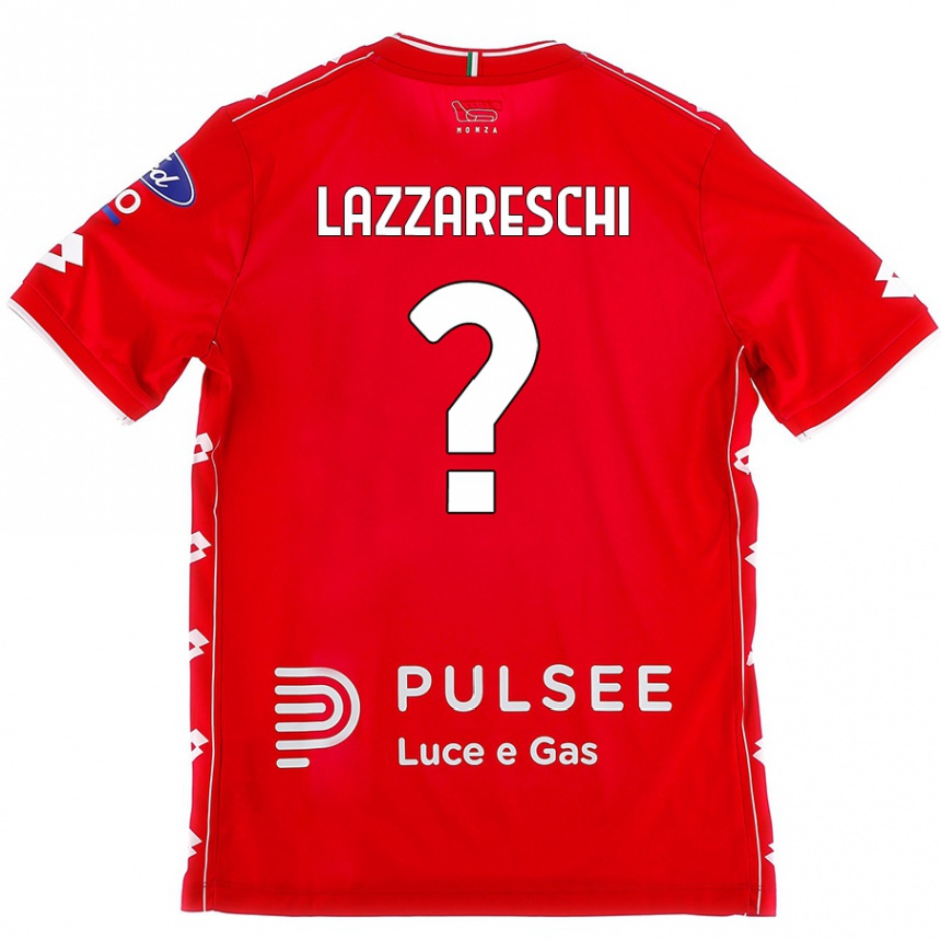 Herren Fußball Andrea Lazzareschi #0 Rot Weiß Heimtrikot Trikot 2024/25 T-Shirt Luxemburg