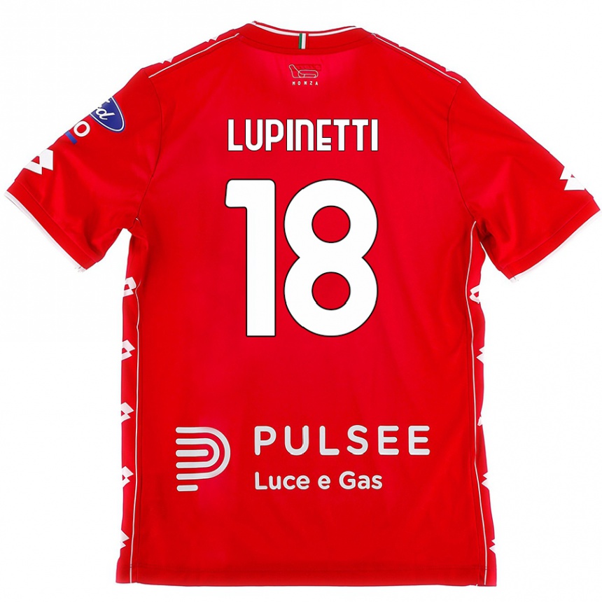 Herren Fußball Tommaso Lupinetti #18 Rot Weiß Heimtrikot Trikot 2024/25 T-Shirt Luxemburg